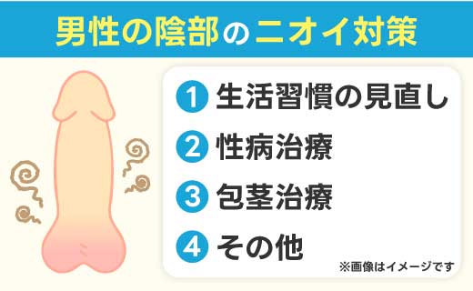 男性の陰部のニオイ対策